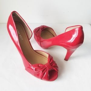 Nine West D'Orsay Bow Peep-Toe Heels - Womens 8.5